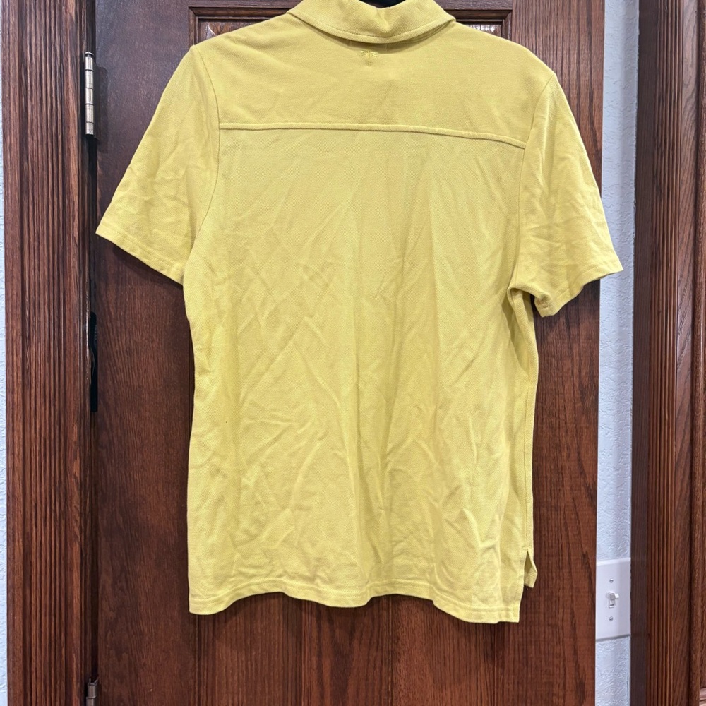 Tyler Boe Yellow Short Sleeve Polo Shirt Size Large - Picture 10 of 14